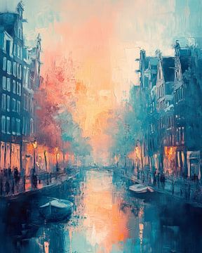 Zonsondergang aan het Singel van Thea