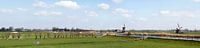 Polder landscape with windmills at Hoogmade