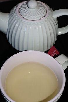 Teetasse mit Teekanne