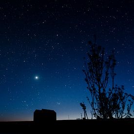 Nacht mit Sternen und Mond von Kim Tiekstra