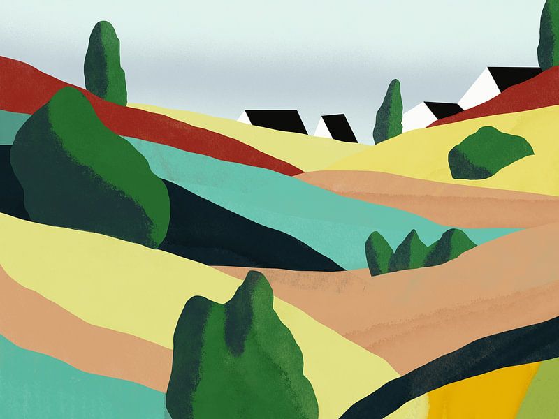 Little color rolling hills by Little Dean
