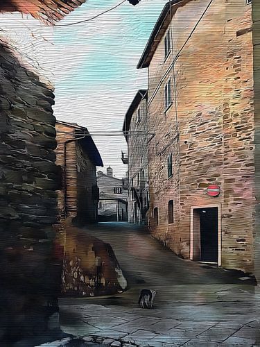 Straatkat Panicale Umbrië