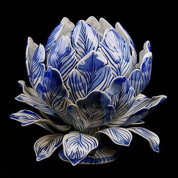 Delft Blue Lotus Bloom van Christian Ovís