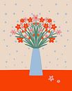 Schattige bloemenvaas van Angela Minca thumbnail