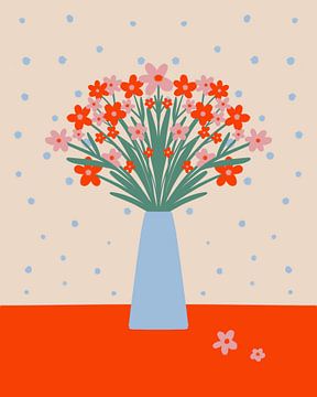 Cute floral vase by Angela Minca