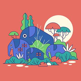 Minimal Wildlife Elephant (Éléphant sauvage) sur Rohan Dahotre