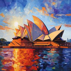 Sydney Opera House kleurrijk van The Xclusive Art