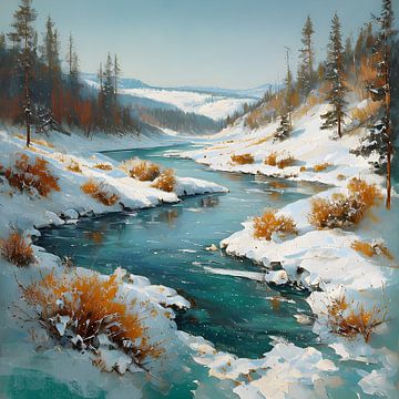 Impressionistisch winterlandschap van Ljupka Kareska