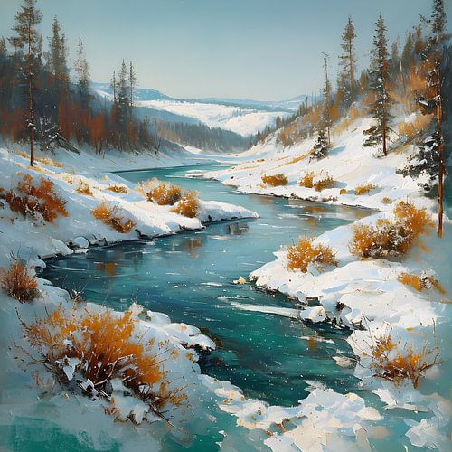 Impressionistisch winterlandschap