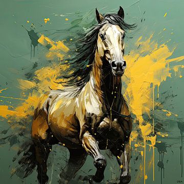 Paard in beweging - Acryl van DBArt