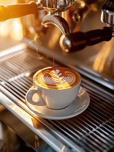 kopje koffie of cappuccino drinken