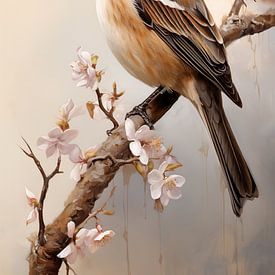 Sparrow Painting by Preet Lambon