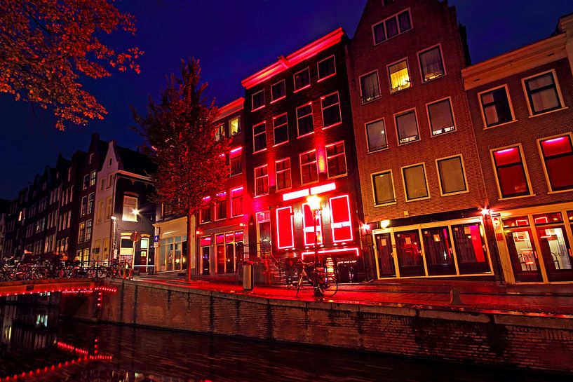 Red Light District in Amsterdam Nederland bij nacht par Eye on You