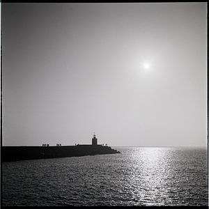 Voisinage au bord de la mer sur Bart Van Dijk