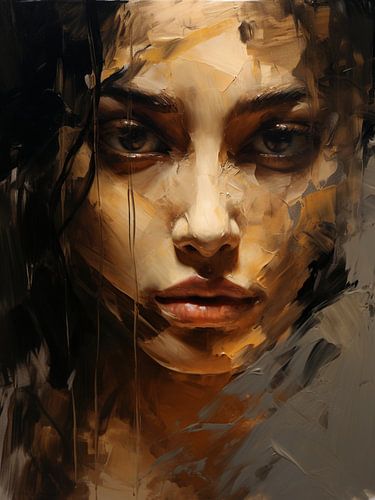 Portrait abstrait moderne