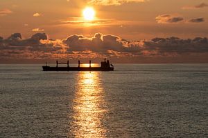 Ondergaande zon op de Baltische zee