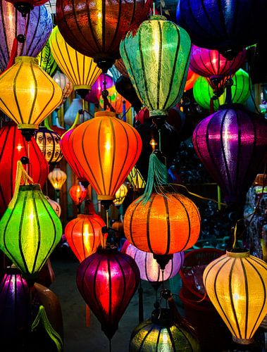 Brandende lantaarns in Hội An, Vietnam