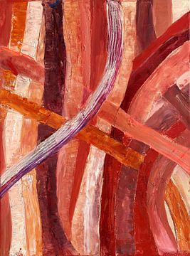 Boom meander rood van Kordula Werner