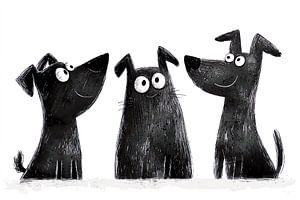 drei disney-hunde