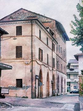 Oud gebouw Tavernelle Umbria van Dorothy Berry-Lound