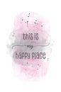 This is my happy place | Aquarell rosa von Melanie Viola Miniaturansicht