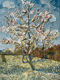 Apple Blossoms in a Stylised Landscape by Vincent van Gogh by STUDIO ARTSY