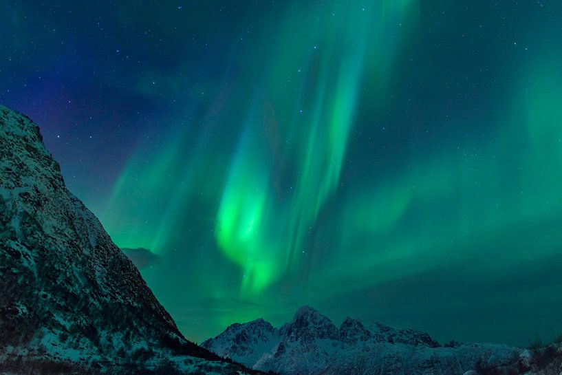 Lumières nordiques, lumière polaire ou aurore Borealis par Sjoerd van der Wal Photographie