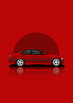 Art Car 1997 BMW M3 E36 rouge