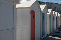 Strandhuisjes van Le Tréport Frankrijk