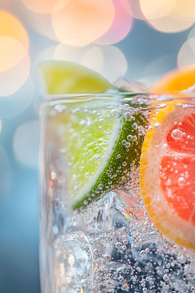 Spritziges Cocktailglas mit Zitrusfrüchten von Poster Art Shop