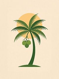 Tropical Sunset Palm Tree