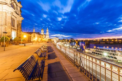 Brühlsche Terrasse in Dresden by Werner Dieterich