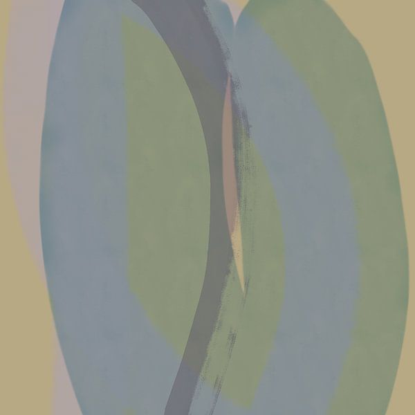 Neutrale Pastellfarben. Blau und Grün. von Dina Dankers
