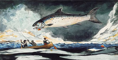 A Good Pool, Saguenay River, Winslow Homer