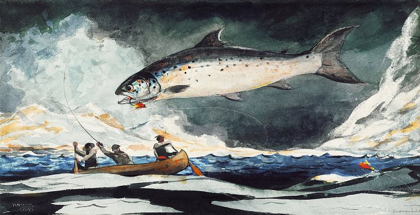 A Good Pool, Saguenay River, Winslow Homer by Masterful Masters