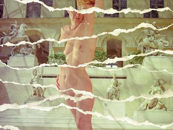 Morning sunlight in the Louvre.