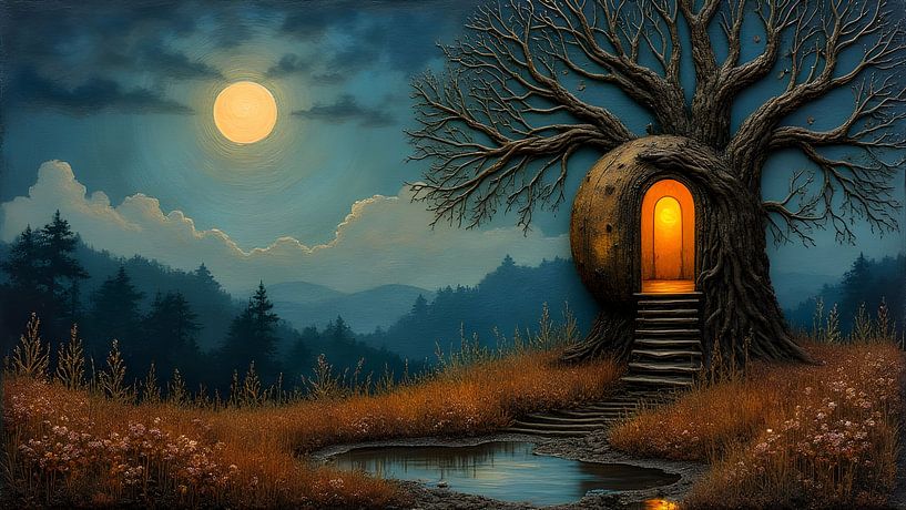 Gypsy caravan in the forest by Nick Wendt