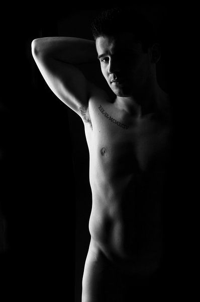 Low key male model naked by Matthew Verslype