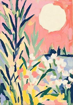 Une journée d'été dans un jardin floral abstrait sur Niklas Maximilian