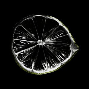 Limette in Schwarz und Weiß
