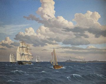 hristoffer Wilhelm Eckersberg, Teil des Öresunds nördlich von Kronborg, 1847 von Atelier Liesjes