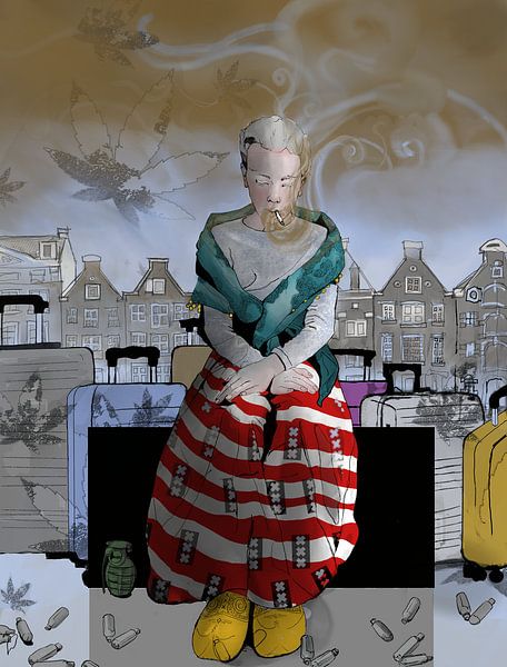 Een bezoekje aan Amsterdam van Birgit de Boer Art