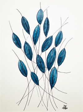 Blauwe bladeren van Beatrice Chauville