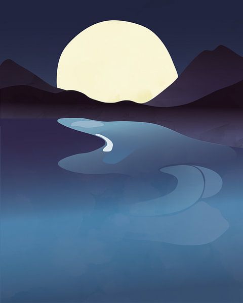 Moonlight on the water by Tanja Udelhofen