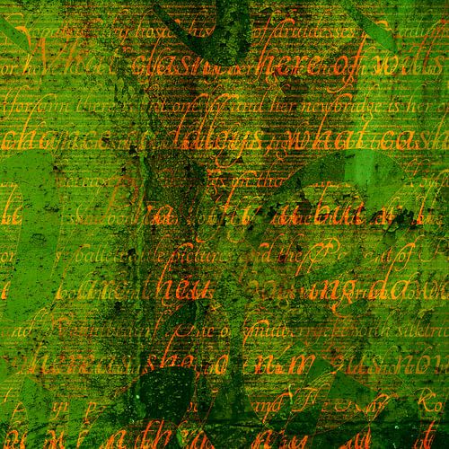 Roseschelle: Sayfohrt 02 [digitale abstracte kunst, oranje, groen].