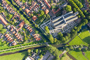 Edam straight from above: streets and canals