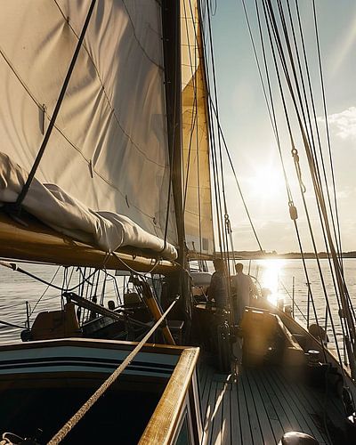 Sailing trip in white