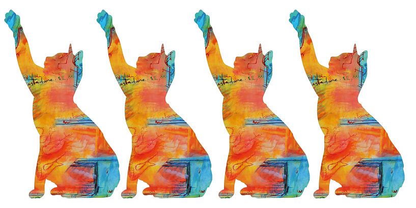 Cat silhouette 4 by Bernhard Müller