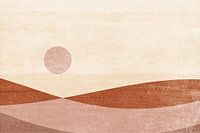 Stoffig Roze , Terracotta en Zand Landschap I