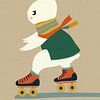 Inline Skating Bunny by treechild .